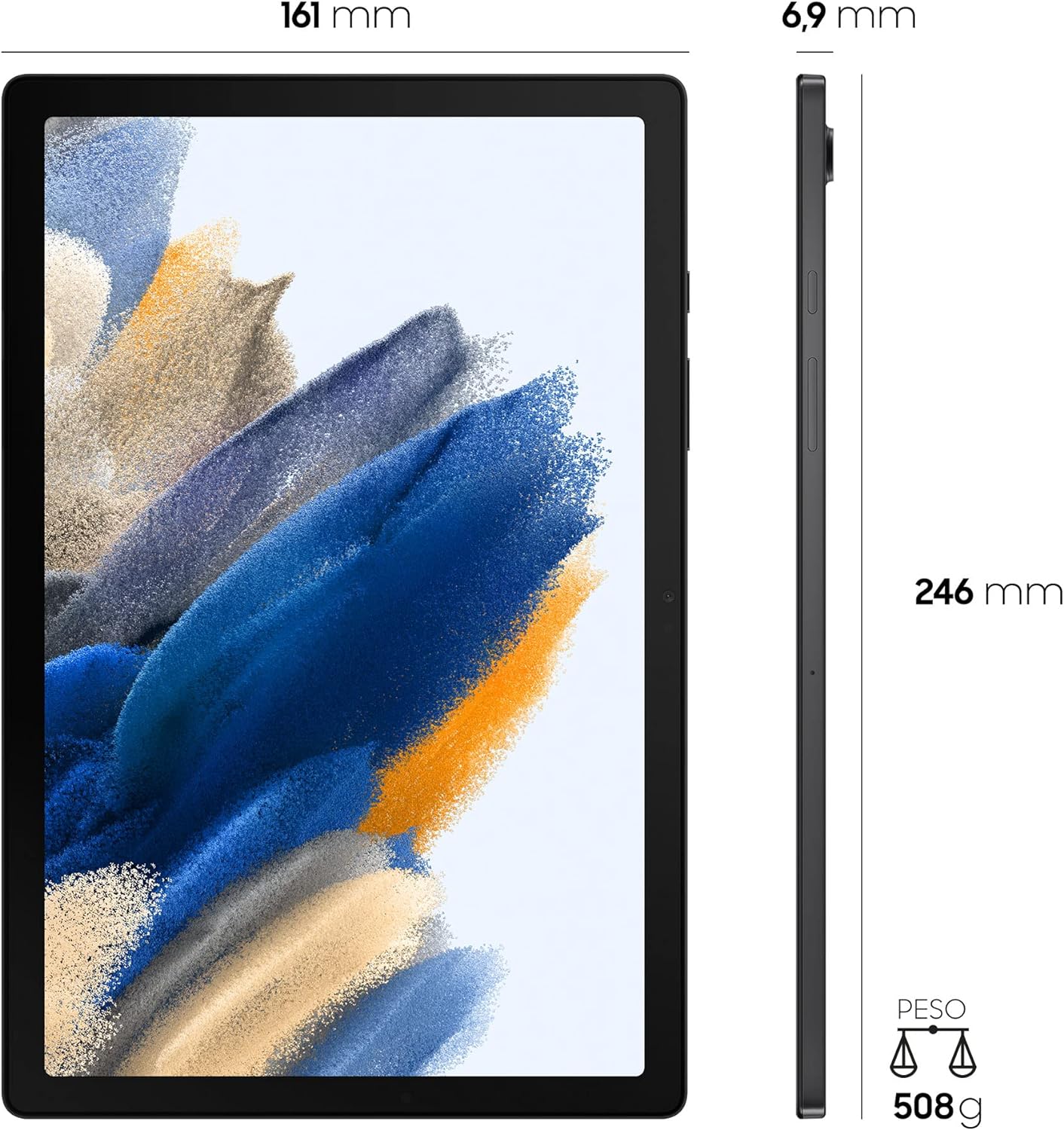Replacement tablet Samsung Galaxy Tab A8 Top Camera