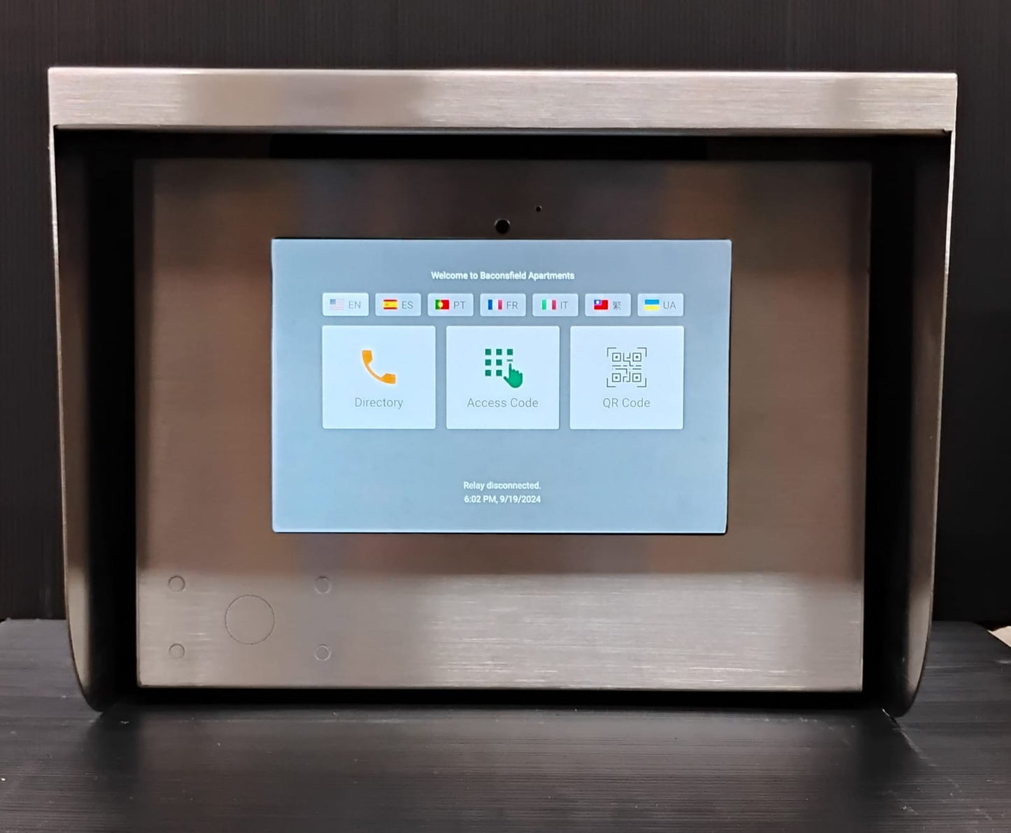 316 Stainless Steel Video Intercom System 10" Touchscreen